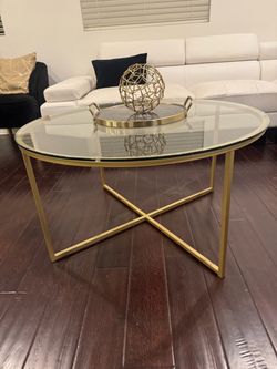 Glass coffee table