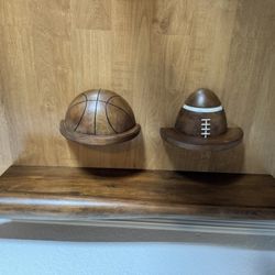 Pottery barn, 3 Wood Sports Shelves 