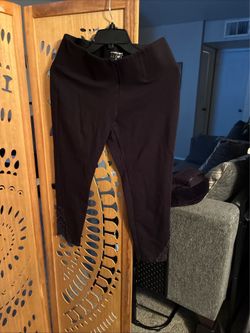 Black capris with lace trim