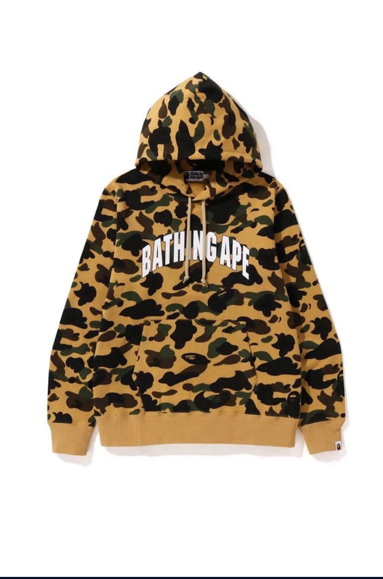 Bape 1st Camo Yellow Hoodie