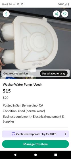 Used Water Drain Pump For Washer 