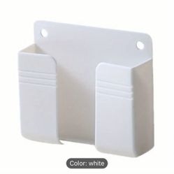 White Wall Mount Cell Phone Charging Organizer