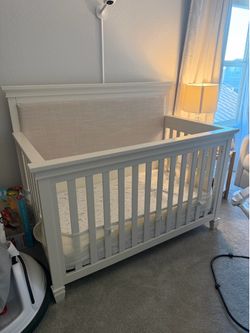 Namesake DARLINGTON 4-IN-1 CONVERTIBLE CRIB IN WARM WHITE