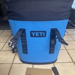 New YETI Hopper M12 Soft Backpack Cooler Big Wave Blue Model HOPPBPM12