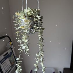 Fake Disco Ball Hanging Plant