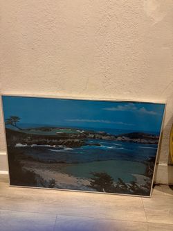 Framed coastal landscape