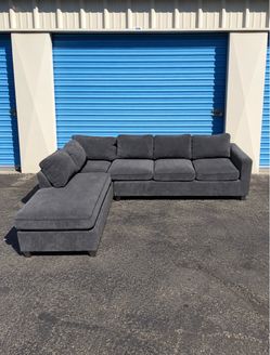 Dark Gray L-Shaped Sectional Couch