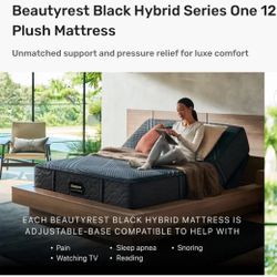 Beautyrest Black Hybrid King Mattress With Adjustable Base