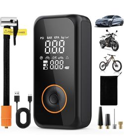 Faster Inflation Air Pump for Car Tires,150PSI Cordless Electric Air Comperssor with Gauge Pressure and Auto Shut-off,Tire Pump