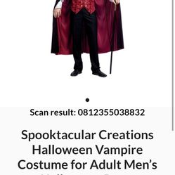 **Reduced.!!**Men’s Size XL Vampire Costume-NEW