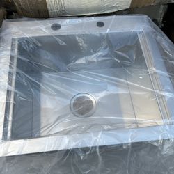 TECASA Outdoor 21 x 18 inch Drop-in Workstation Kitchen Sink