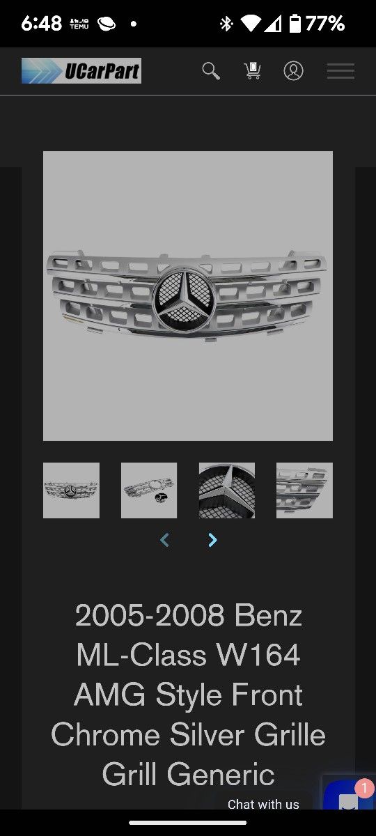 Mercedes Benz Front Grill 05-08