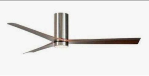 Ceiling Fan 52 in. Integrated LED, Remote Control, 6 Speeds, Dimmable, Indoors, Reverse Flow, Brushed Nickel,