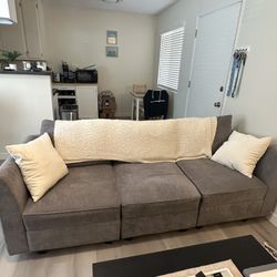 Honbay 3-piece Polyester Sectional Couch W/ Storage