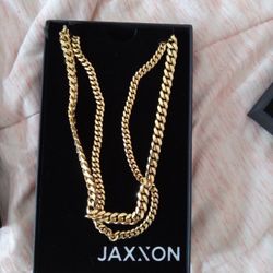 Gold Plated Over 925. S Cuban Link Chain Set $200 Or Best Offer