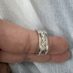 14k White Gold 1ct Diamond Men’s Ring