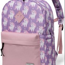 VASCHY girls Unicorn backpack for school, beach outdoor