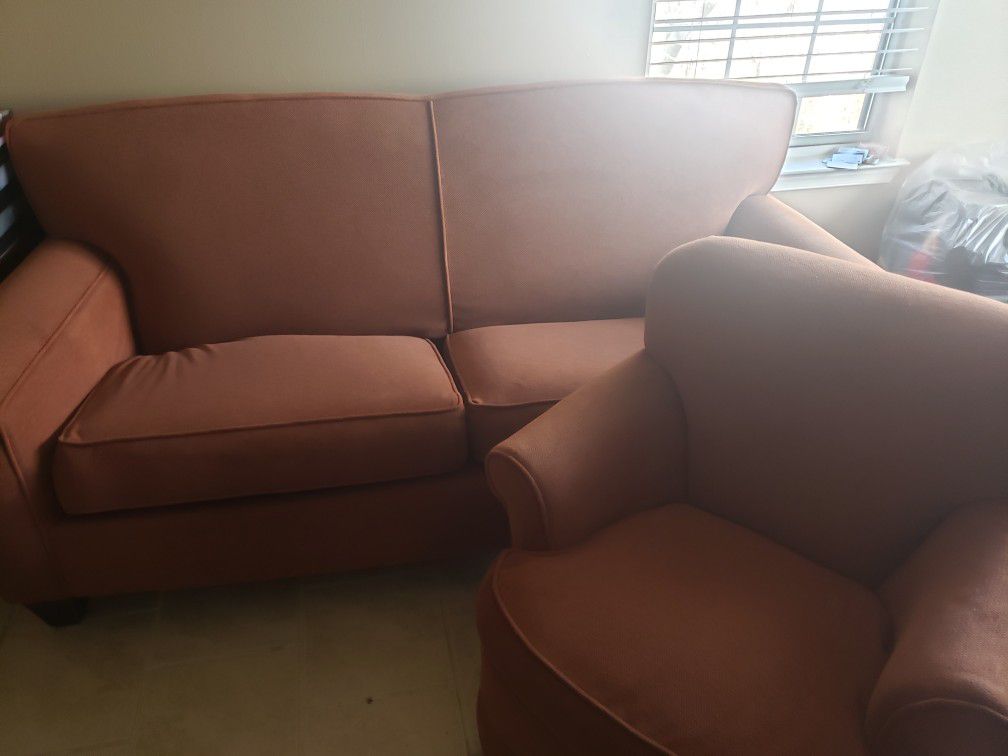 Couch and Swivel Chair