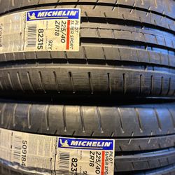 (2) MICHELIN PILOT SUPERSPORT 225/40R 18 TIRES FOR SALE!!!!