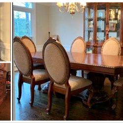 Michael Amini Aico Dining Set And Cabinet 