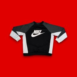 Nike Sweatshirt Unisex Large Black Gray Fleece Pullover Crewneck AR6213-010