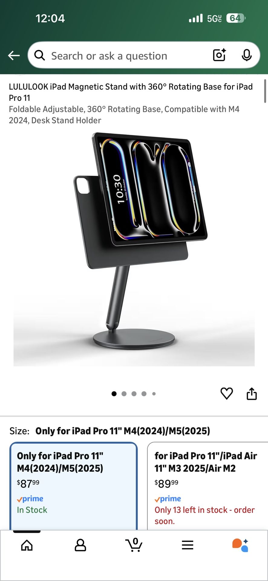 LuLuLook Magnetic iPad Stand For 2024 iPad 11”