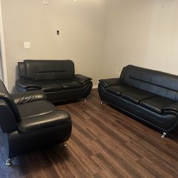 Black Sofa Set