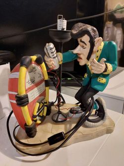Elvis Presley Caricature Lamp Figurine