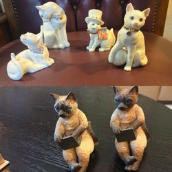 Lenox Jeweled Cat Figurines & Siamese Cat Statues – Set of 6