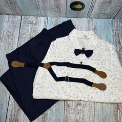 NEW Boys 4 Piece Set Dress Shirt,Suspenders Pants, And Tie Size https://offerup.com/redirect/?o=Ni5OYXZ5,white