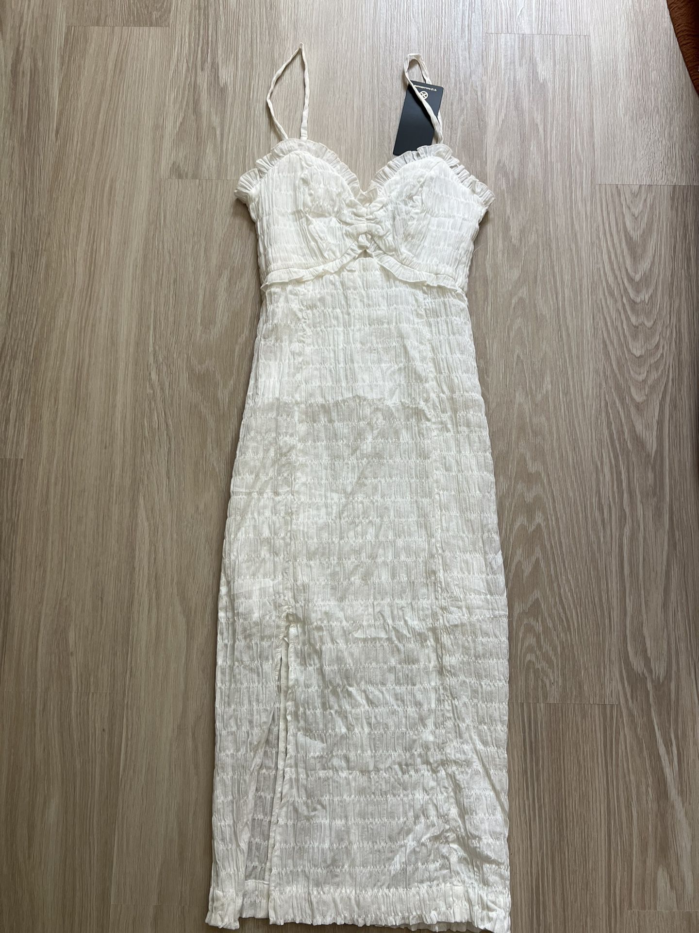 Vix White Cotton Summer Beach Dress Size S