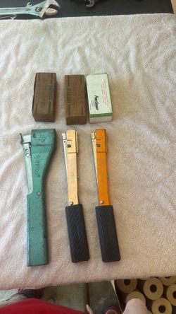 VINTAGE HAMMER TACKER STAPLERS