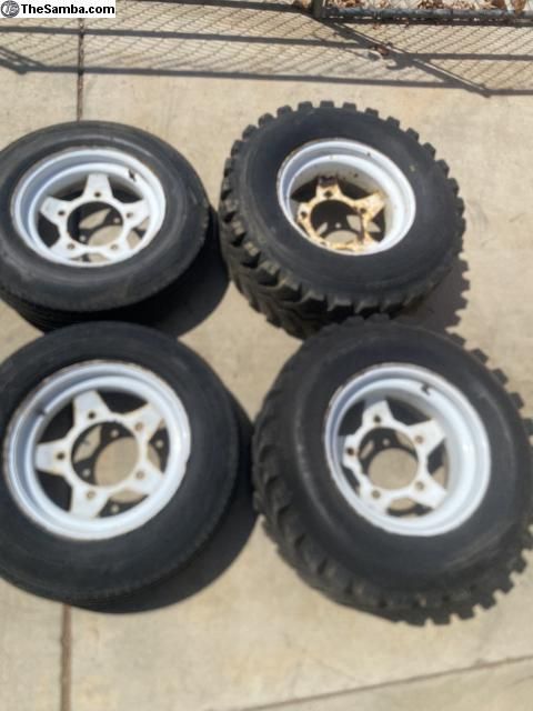 vw Baja Steel Wheels Set Of 4 W/tires