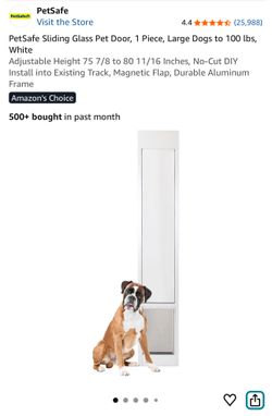 PetSafe Large Dog Sliding Glass Door – Doggie Door – Like New