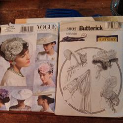 Two Hat Sewing Craft Patterns Cut