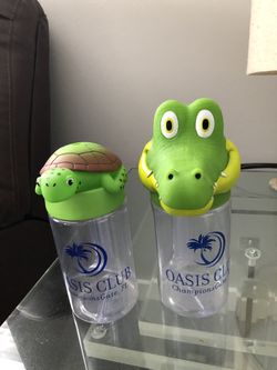 two plastic children's mugs, both for $ 10