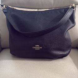 Large black coach purse