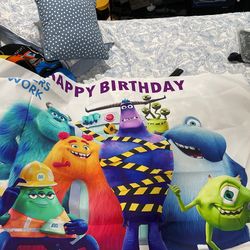 Monster Inc. Birthday Banner