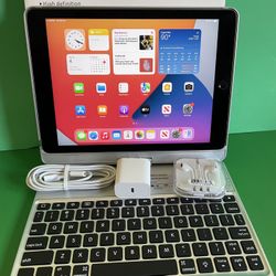Apple IPad 6th Generation (9.7” Retina / Touch ID / IOS 17) 32GB with keyboard, pen & Accessories (128gb $199)