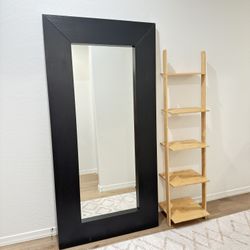 Standing Mirror And Shelf