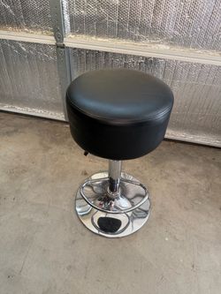 Black Adjustable Bar Stool