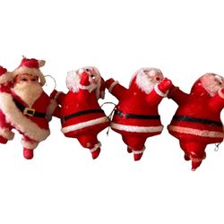 Vintage Flocked 5’Santa Christmas Ornament Hong Kong 1950s 3in VTG Christmas  Add a touch of vintage charm to your Christmas decorations with this uni