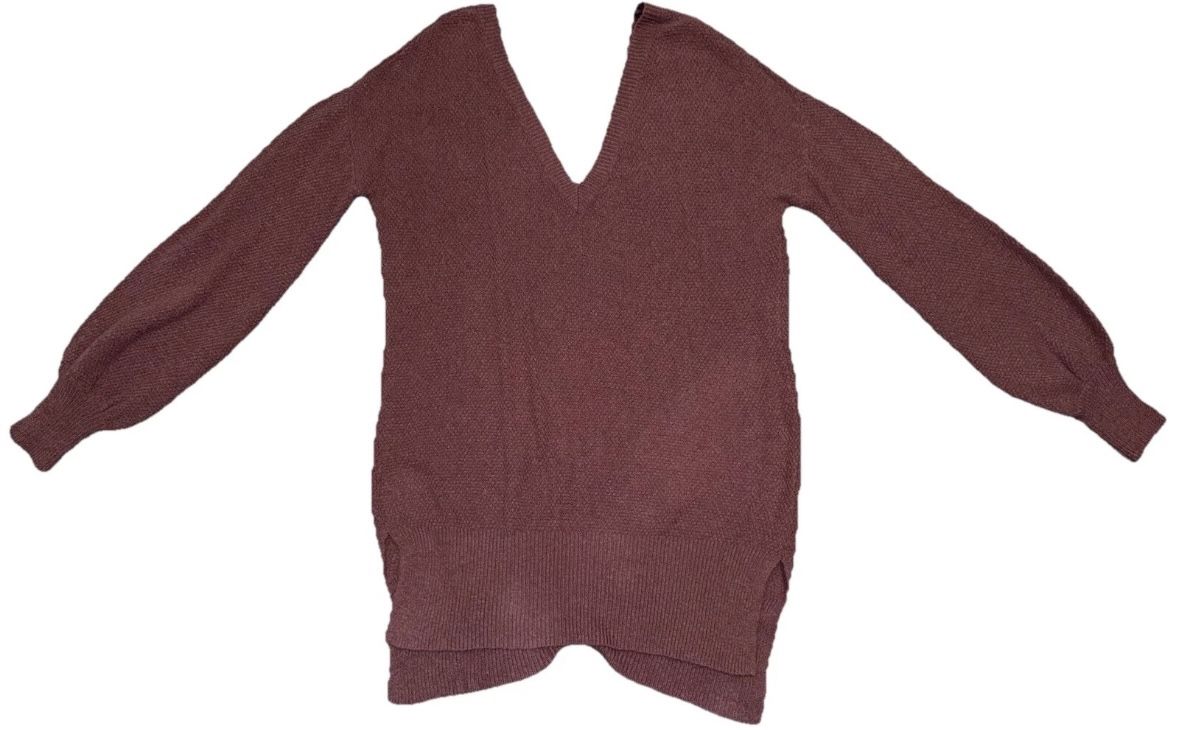 Women’s double v-neck tunic sweater Sz M