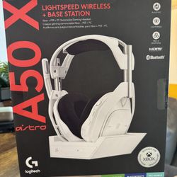 ASTRO A50 X GAMING HEADSET W/ CHARGING BASE | BRAND NEW | COMPATIBLE WITH PS5/PS4, XBOX, PC & MAC, BLUETOOTH