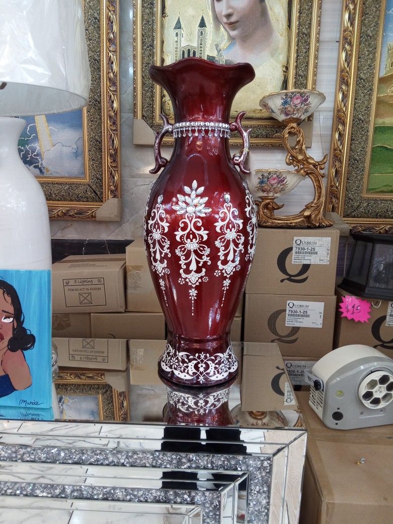 Vintage Burgundy Vase