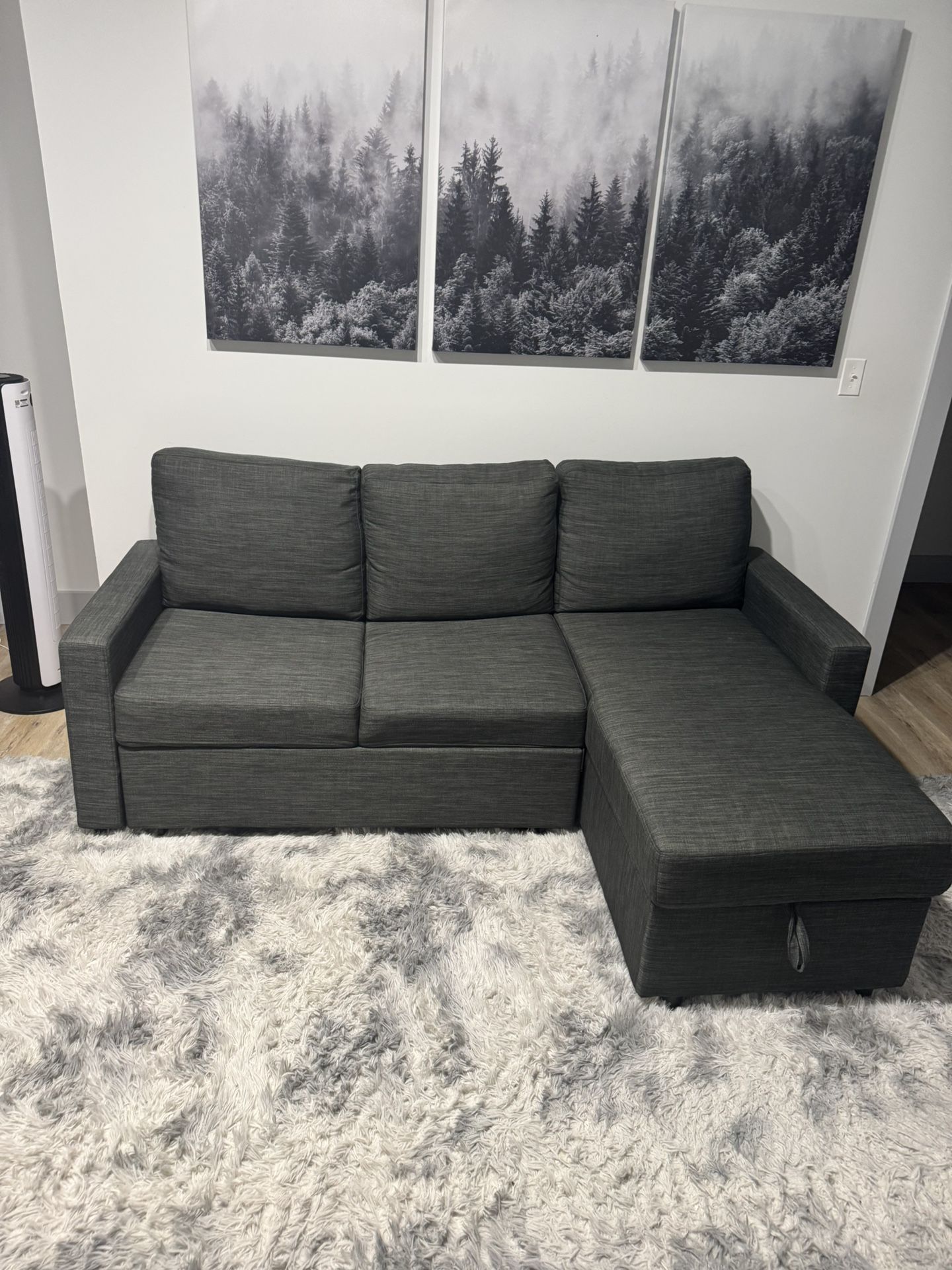 Newton Sofa/Chaise with Storage by Abbyson ( Dark Gray