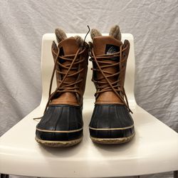 ITASCA 3M Thinsulate Snow Boots Waterproof. Brown Tan Lace-up. Size 9 Women
