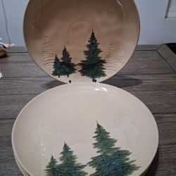 Rustic Pine Dinner Plates