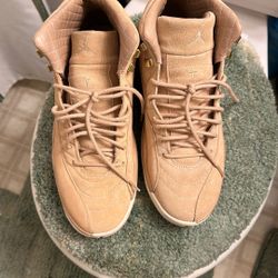 Jordan 12 Retro Vachetta Tan Sail Gold 