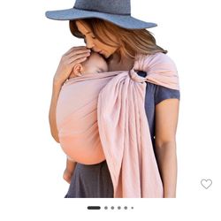 Grey Striped Moby Ring Sling baby carrier 